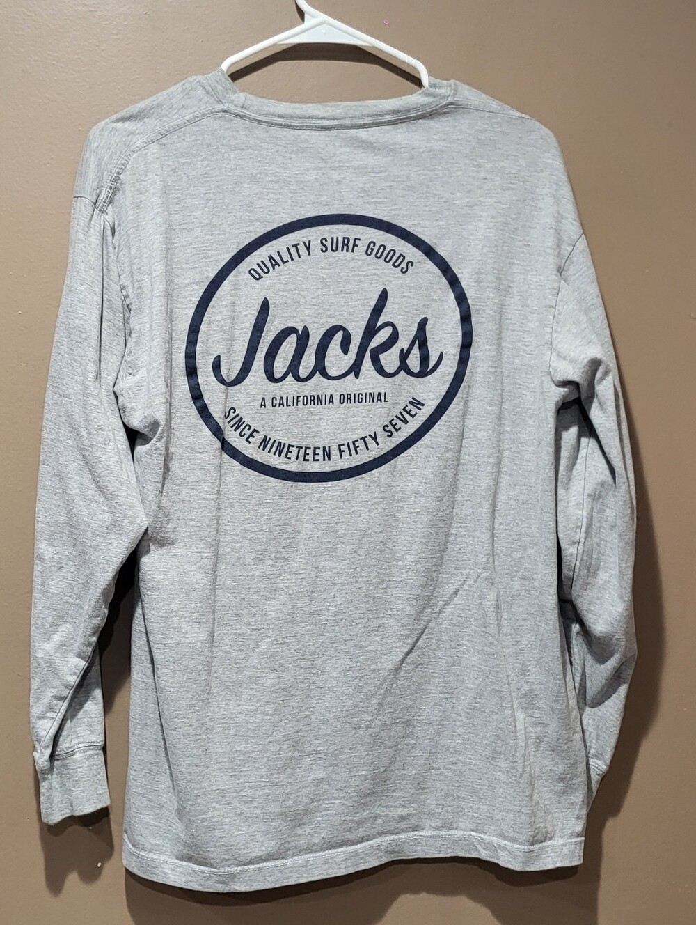 Jack's Surfboards Long Sleeve Gray Tshirt